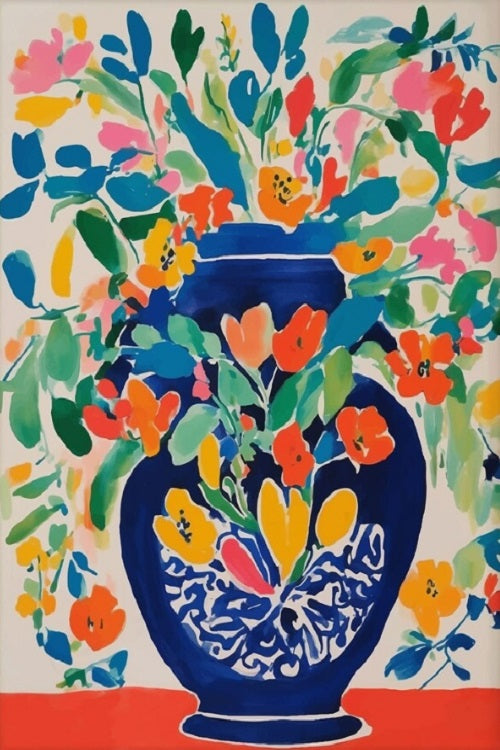 Paint by Numbers Kit Abstract Flowers