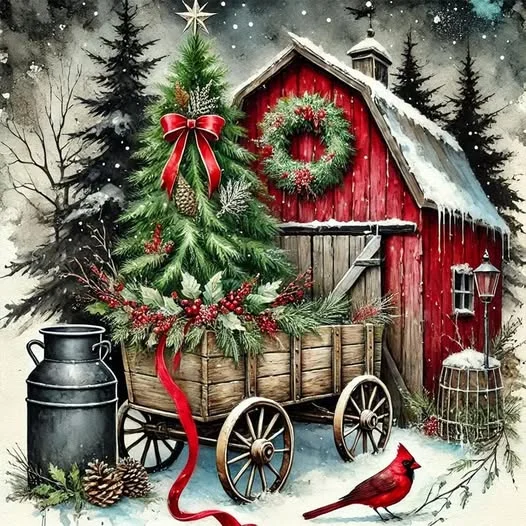 Paint by Numbers Kit Christmas Cottage