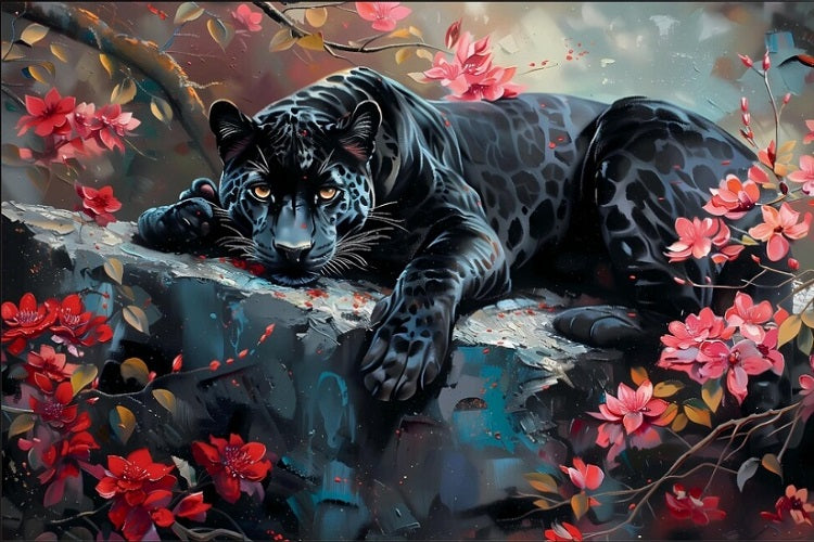Paint by Numbers Kit Black Panther