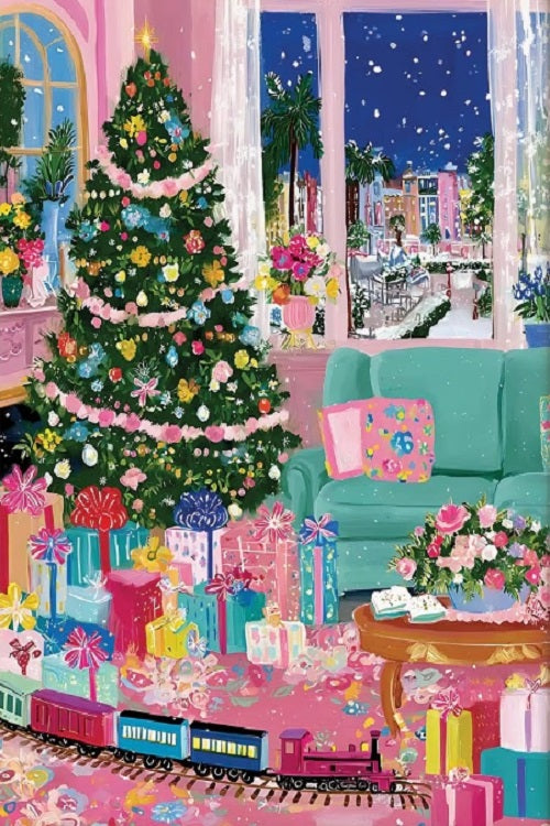 Paint by Numbers Kit Christmas Tree In The Room