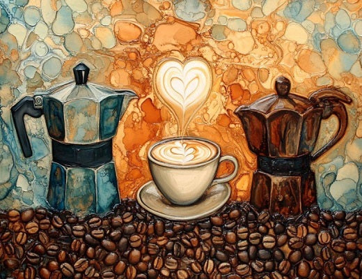 Paint by Numbers Kits Abstract Coffee