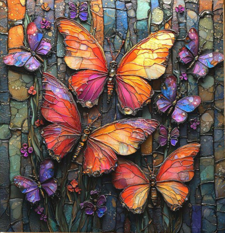 Paint by Numbers Kit Colorful Butterflies