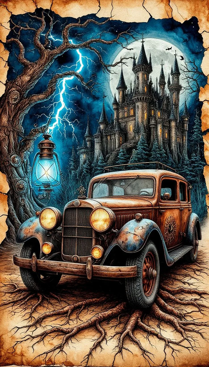 Paint by Numbers Kit Vintage Car