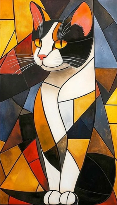 Paint by Numbers Kit Colourful Cat