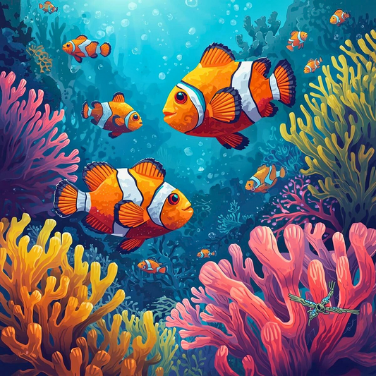 Paint by Numbers Kit Fish In The Sea