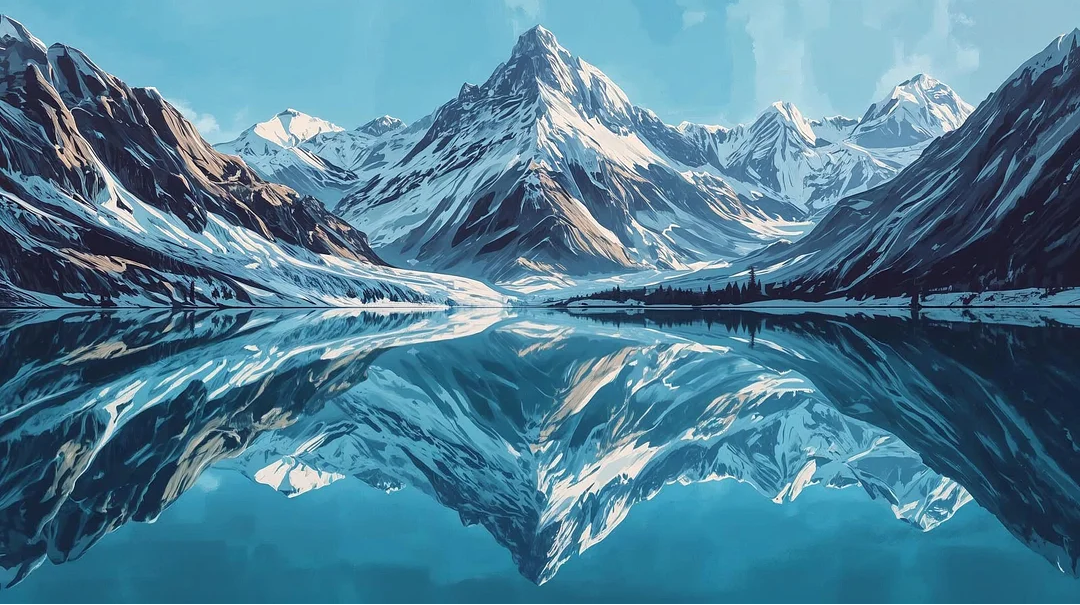 Paint by Numbers Kit Snow Mountain