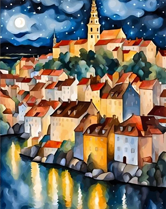 Paint by Numbers Kits Abstract City Night View