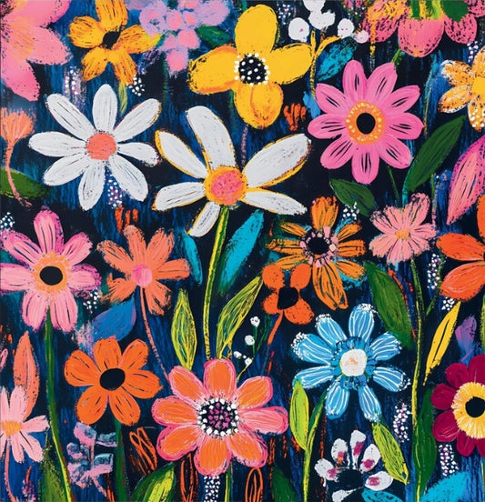 Paint by Numbers Kit Colorful Flowers