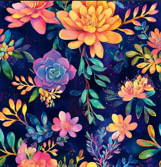 Paint by Numbers Kit Colorful Flowers