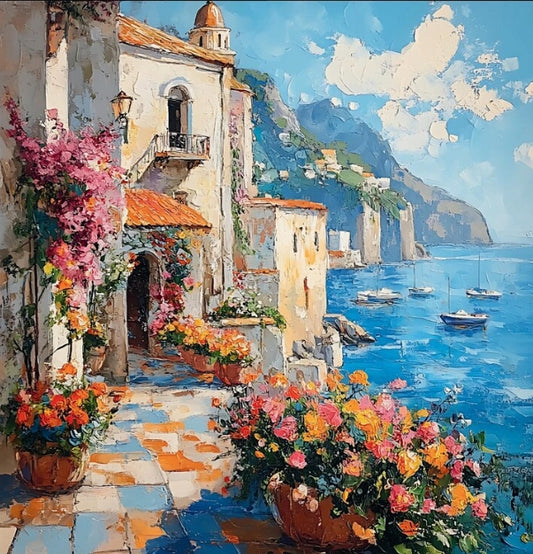 Paint by Numbers Kit Seaside House