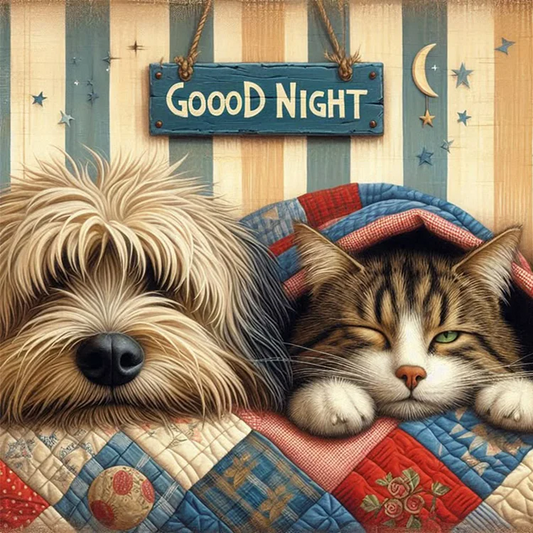 Paint by Numbers Kit Cute Cat And Dog