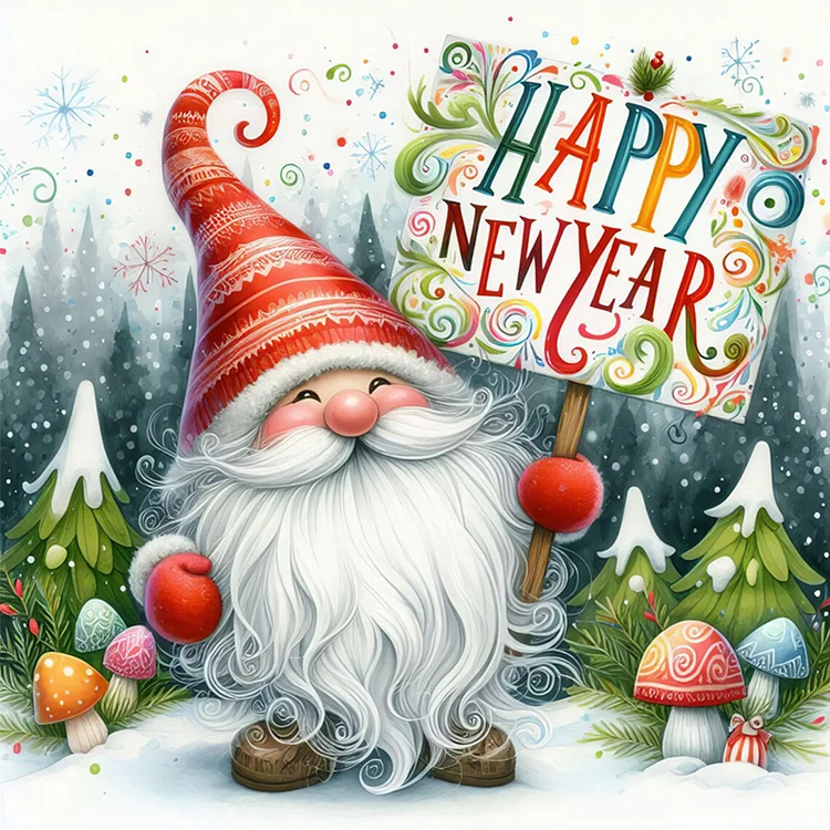 Paint by Numbers Kit Happy New Year