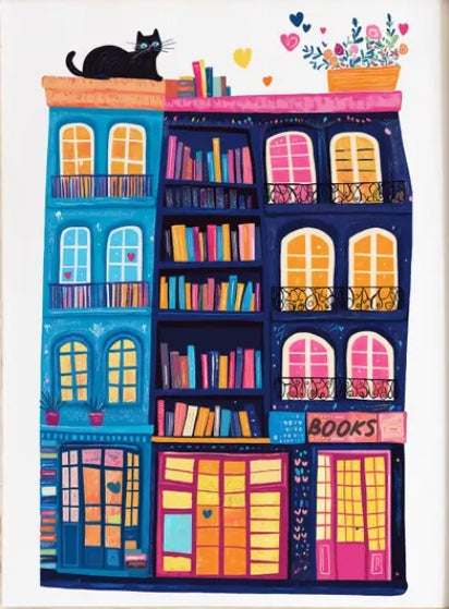 Paint by Numbers Kits Black Cat On The Colorful House