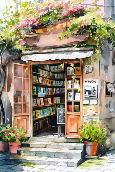 Paint by Numbers Kit Street Bookstore