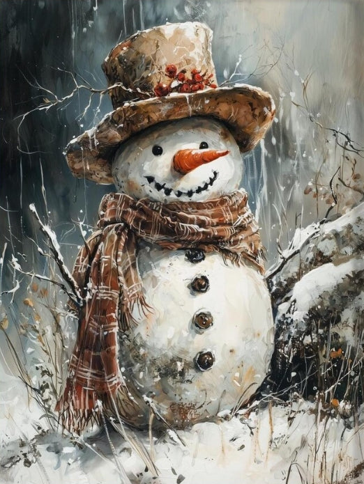 Paint by Numbers Kits Christmas Snowman