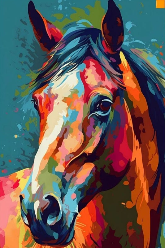 Paint by Numbers Kit Colorful Horse