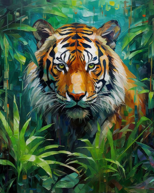 Paint by Numbers Kits Tiger In The Grass
