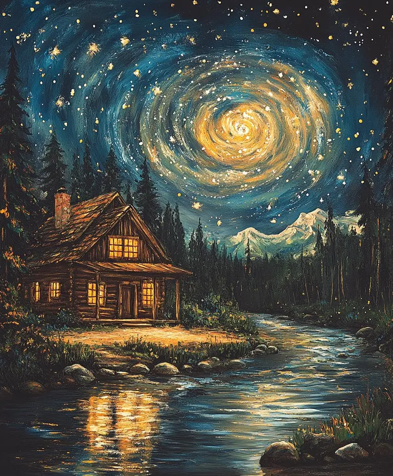Paint by Numbers Kits Abstract Night Scene – diyartpaint