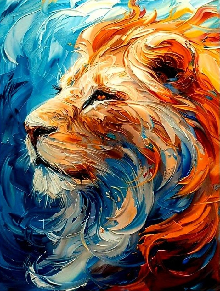 Paint by Numbers Kits Abstract Colorful Lion