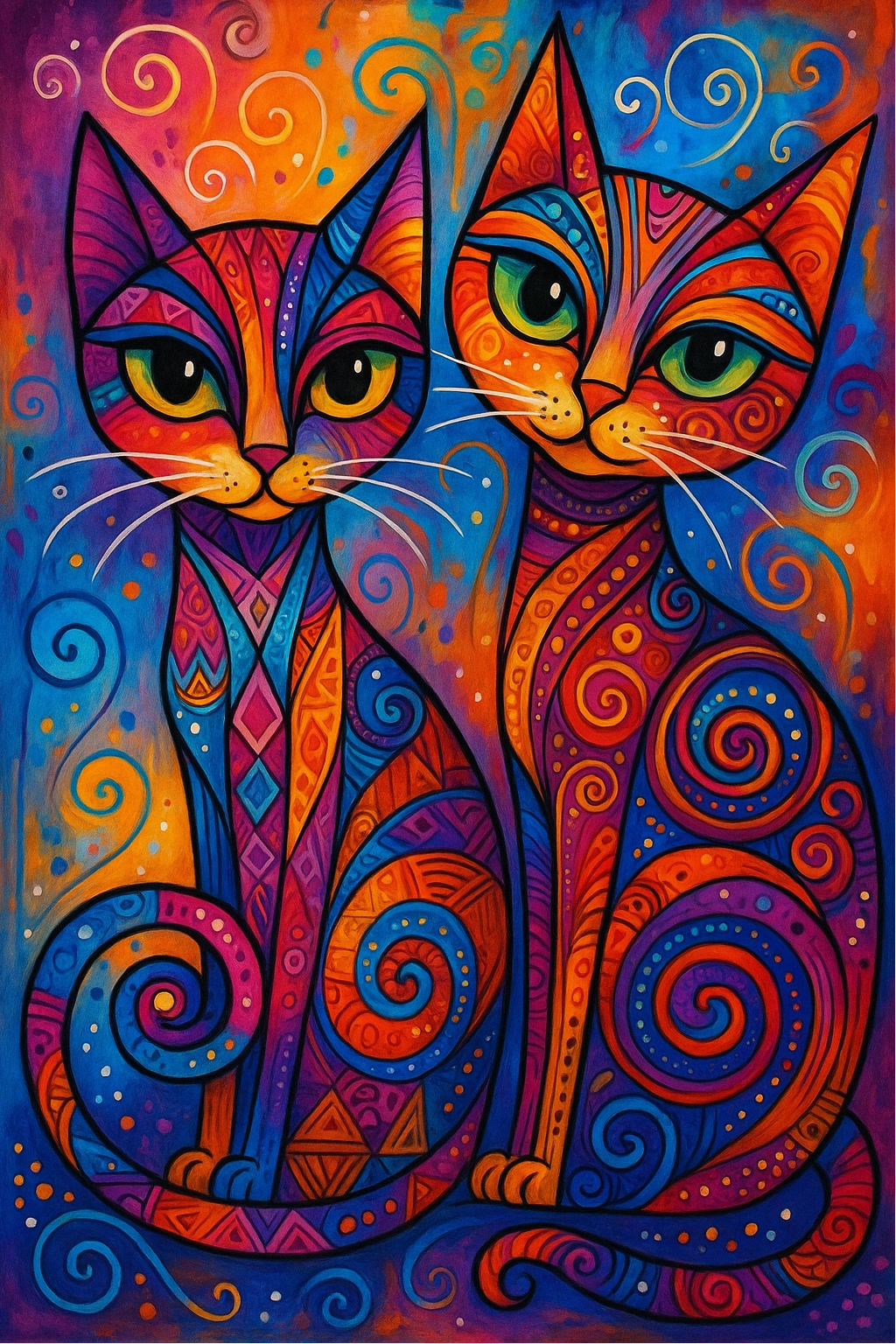 Paint by Numbers Kit Abstract Cat