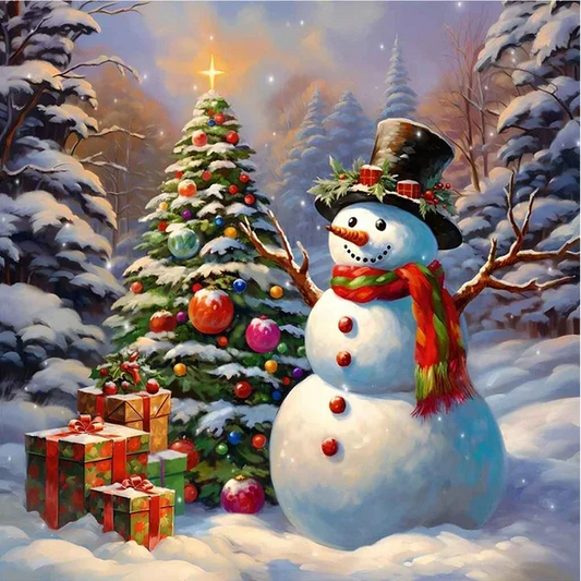 Paint by Numbers Kit Christmas Snowman