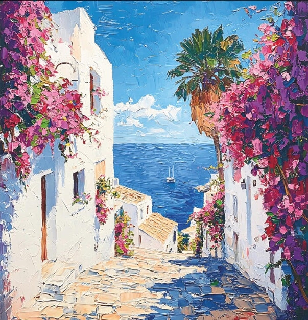 Paint by Numbers Kit Seaside House
