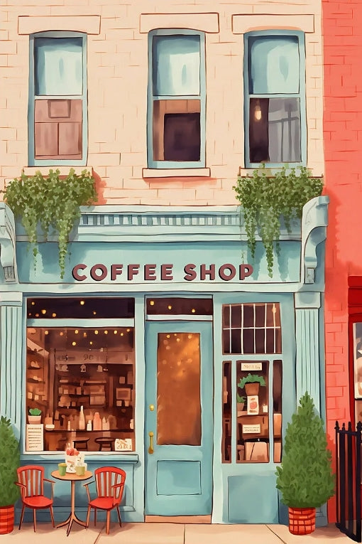 Paint by Numbers Kit Coffee Shop