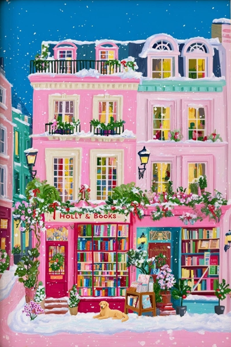 Paint by Numbers Kit Christmas Street Scene