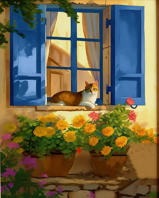 Paint by Numbers Kits Cat On The Window