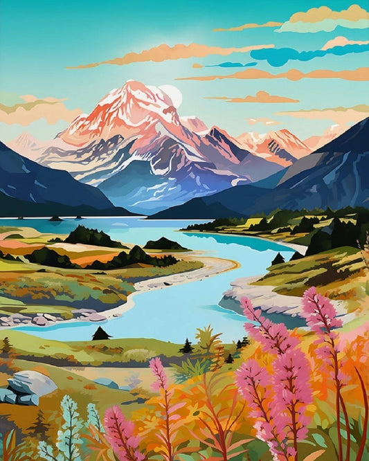 Paint by Numbers Kits Mountain Scenery