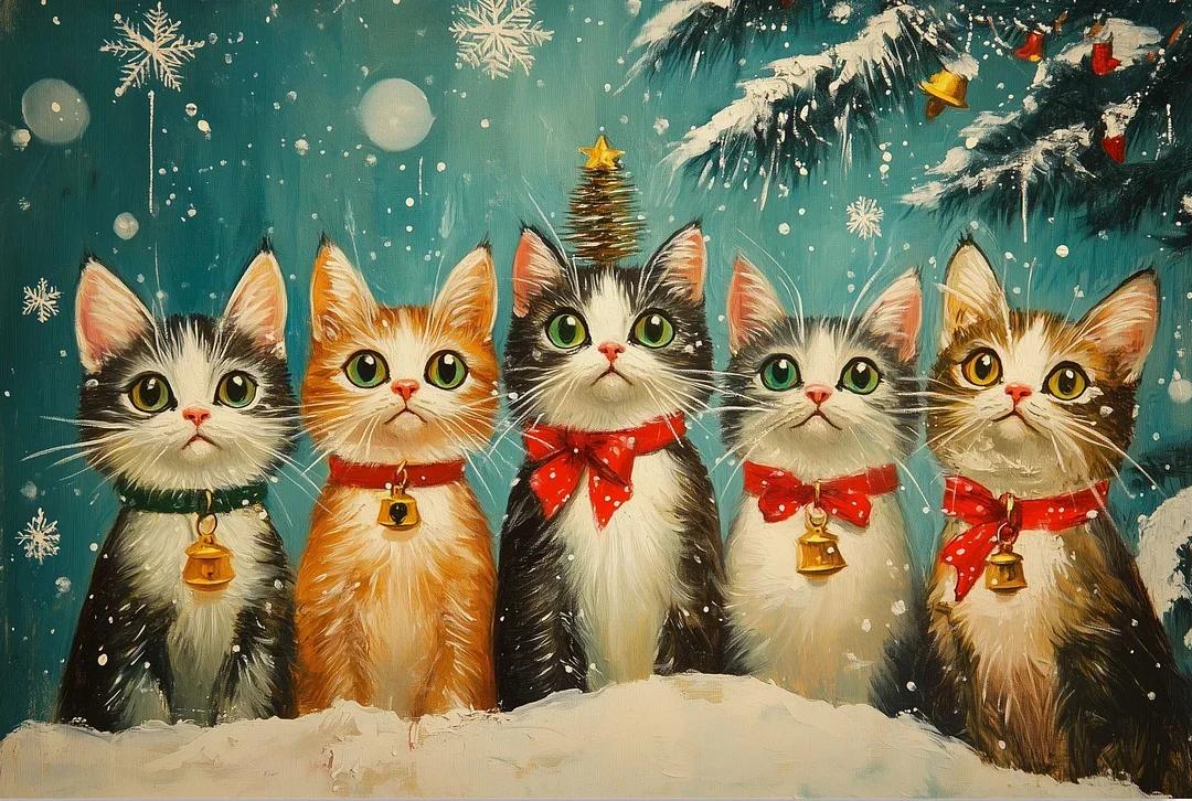 Paint by Numbers Kit Cute Cats