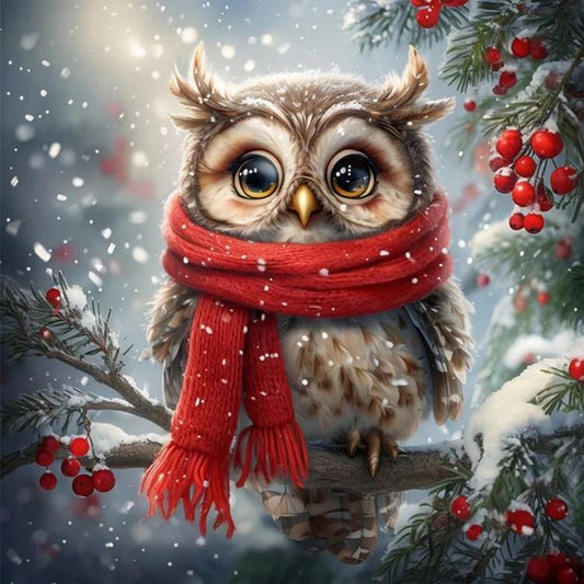 Paint by Numbers Kit Christmas Owl