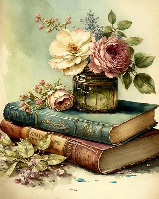 Paint by Numbers Kits Flowers and Books