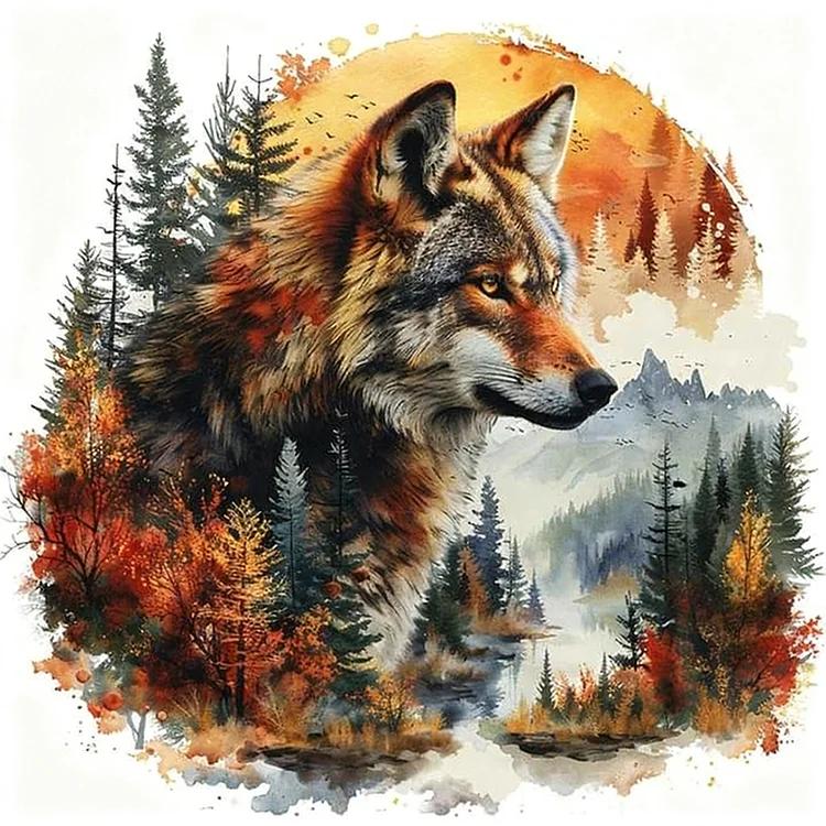 Paint by Numbers Kit Abstract Fox Landscape