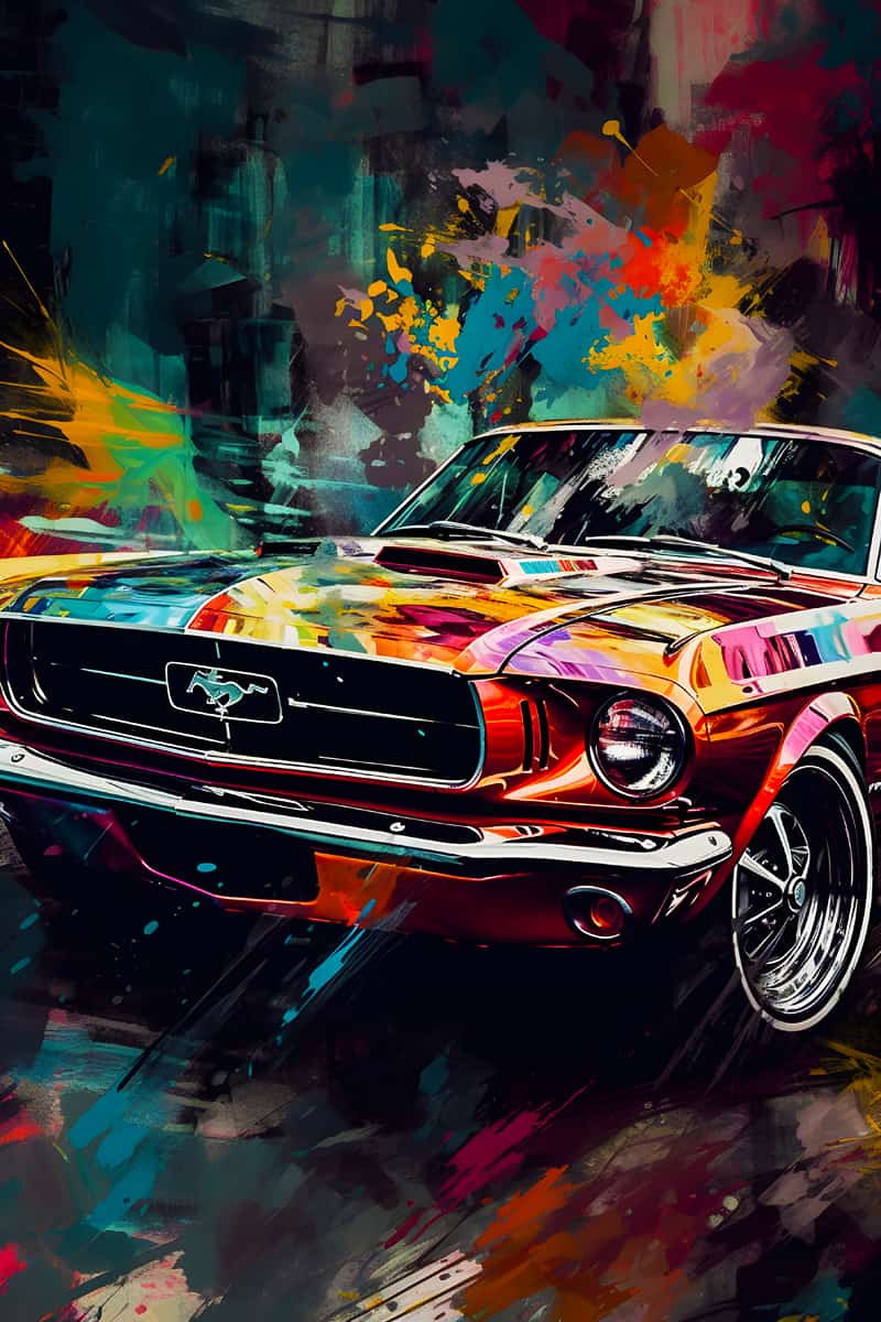 Paint by Numbers Kit Abstract Colorful Car