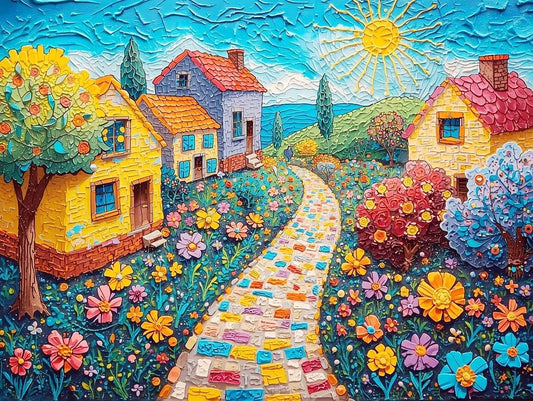 Paint by Numbers Kits Colorful Fairy Tale Town