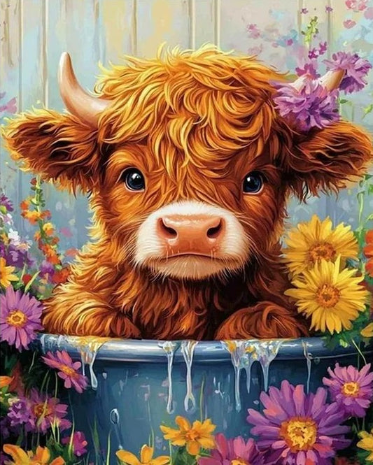 Paint by Numbers Kits Yak in the Flower