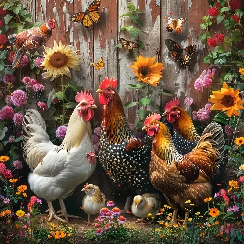 Paint by Numbers Kit Roosters