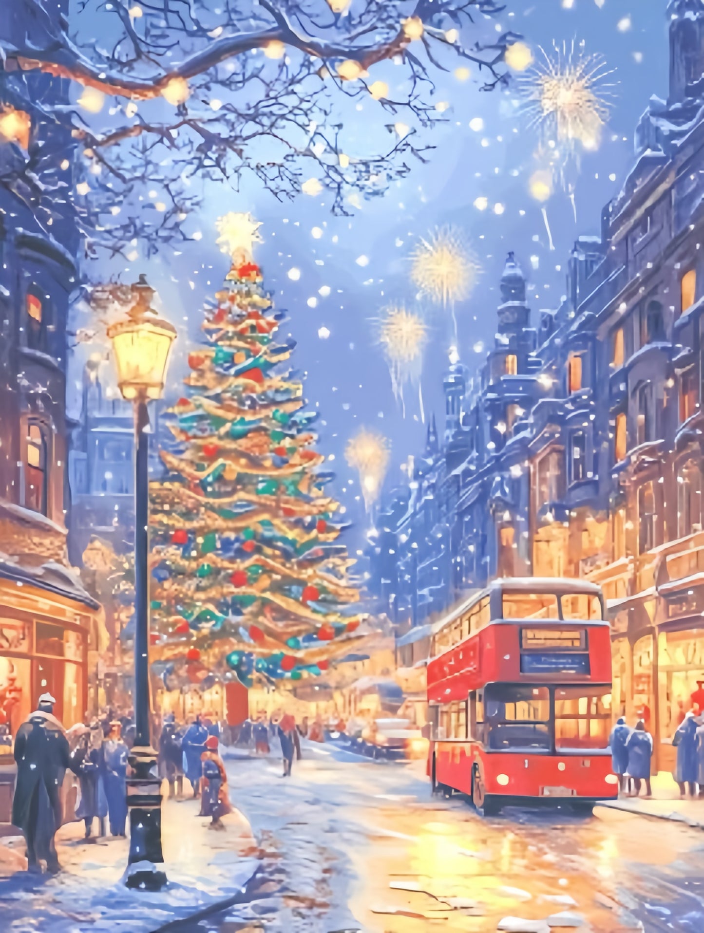 Paint by Numbers Kits Christmas Street Scene