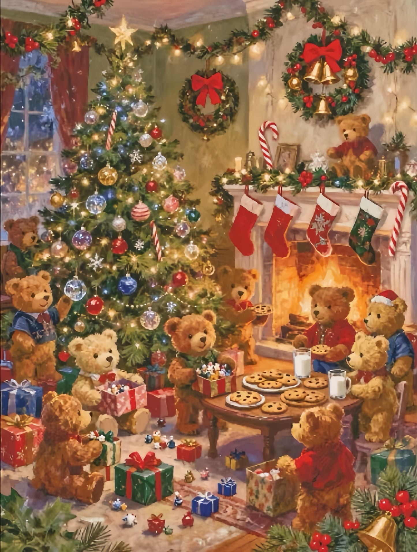 Paint by Numbers Kits Christmas Cozy Living Room