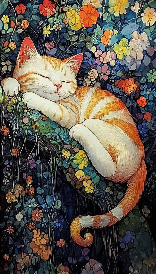 Paint by Numbers Kit Sleeping Cat
