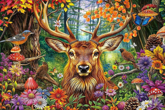 Paint by Numbers Kit Animals In The Forest