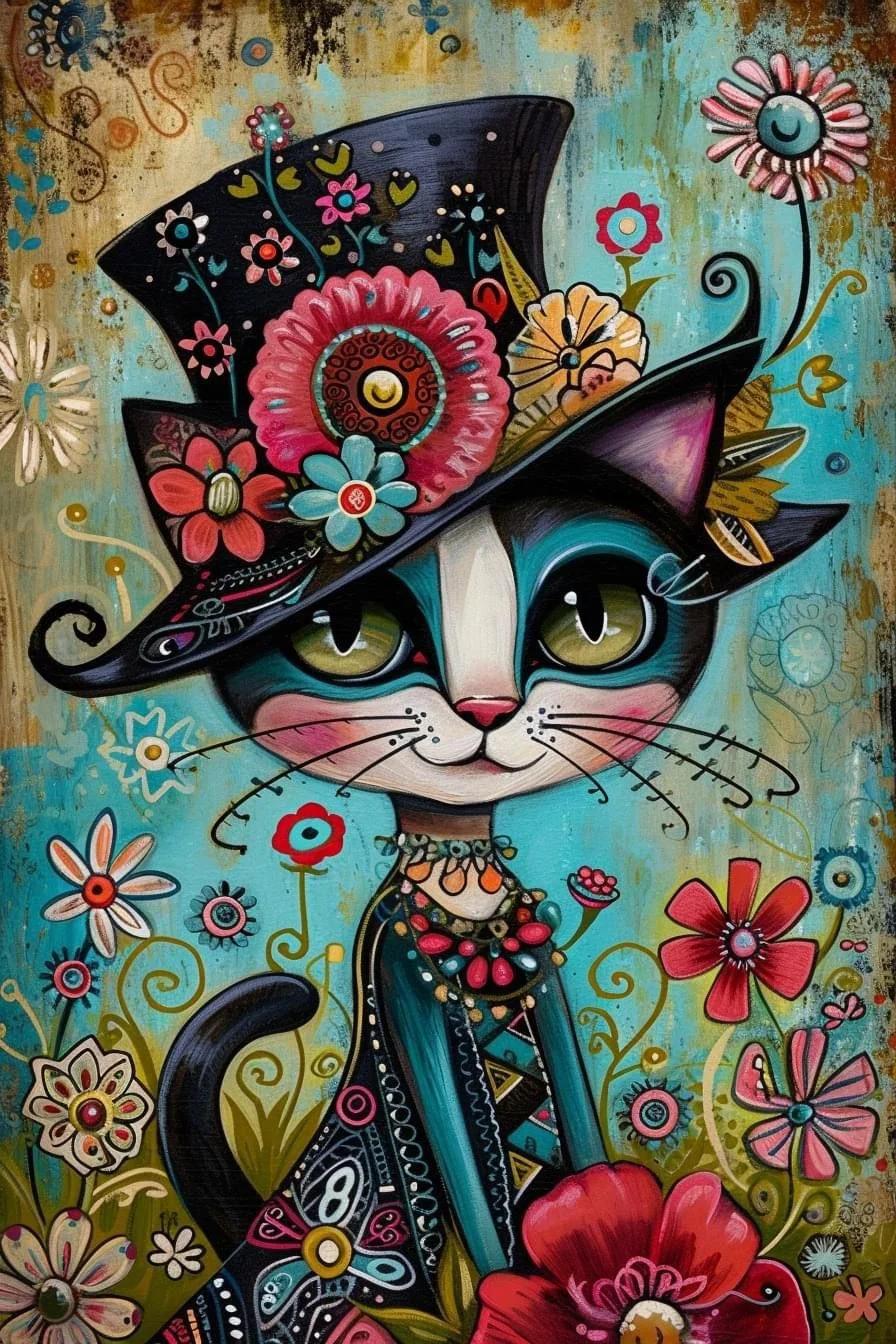 Paint by Numbers Kit Magician Cat