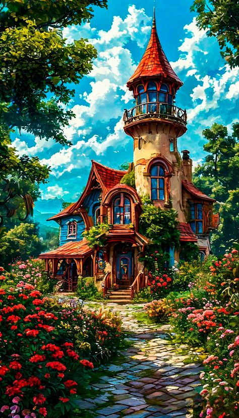 Paint by Numbers Kit Garden Castle