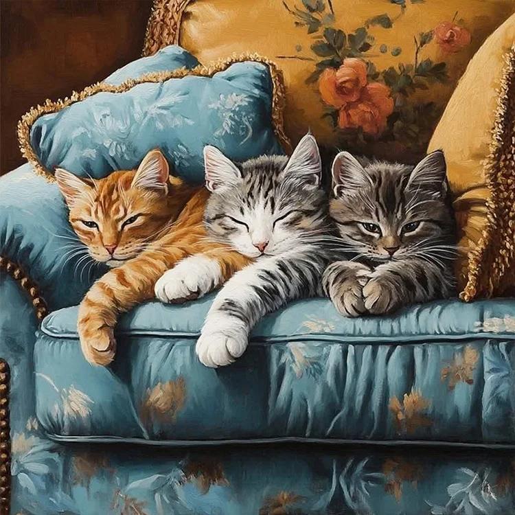 Paint by Numbers Kit Cat On The Sofa