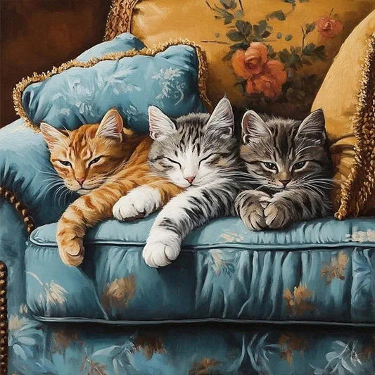 Paint by Numbers Kit Cat On The Sofa