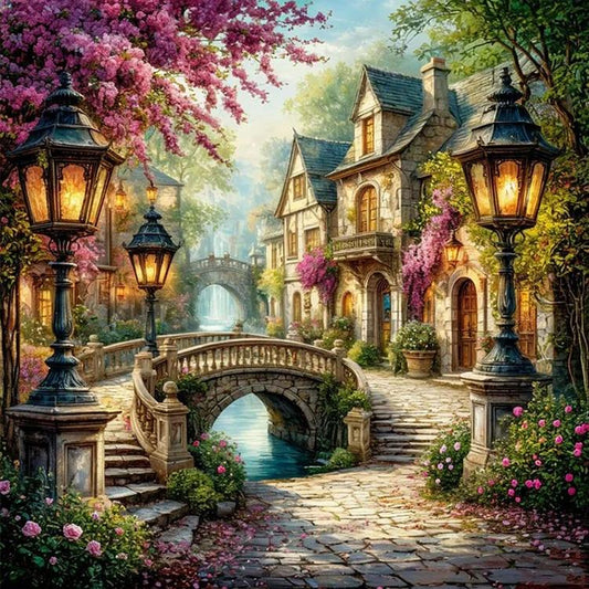 Paint by Numbers Kit Street Scene Of The Town