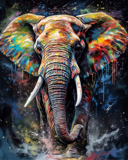 Paint by Numbers Kits Abstract Elephant