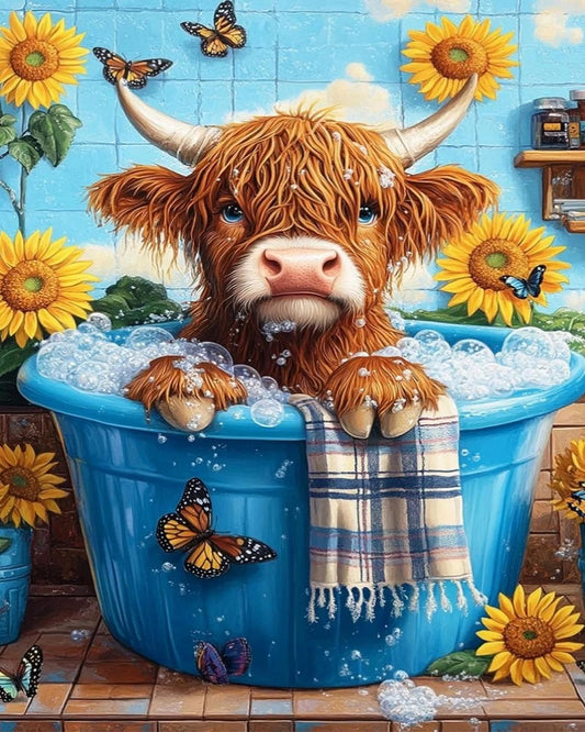 Paint by Numbers Kits Yak In The Bathroom