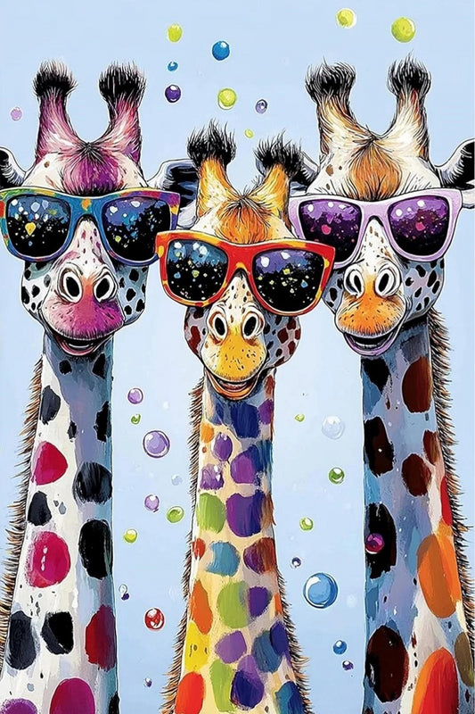 Paint by Numbers Kit Three Giraffes